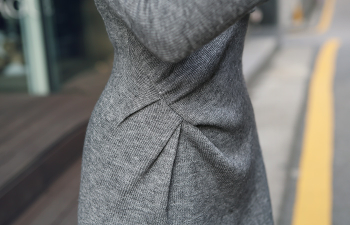 ミラノシャーリングニットワンピース