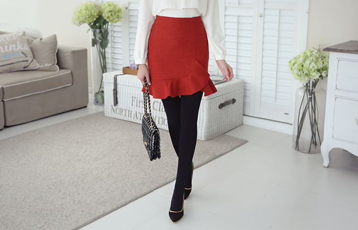 オンバルチューリップフリルスカート