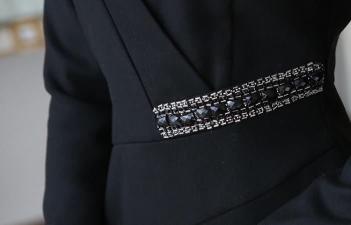 ルクスクレープラップビーズワンピース