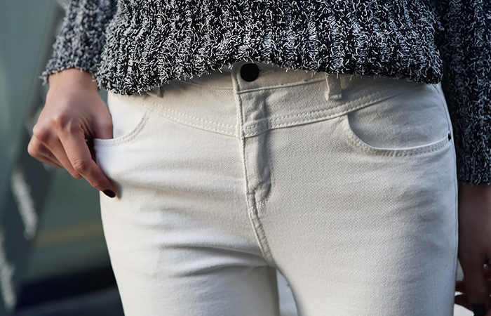 バンハイ起毛こートンスパンスキニー