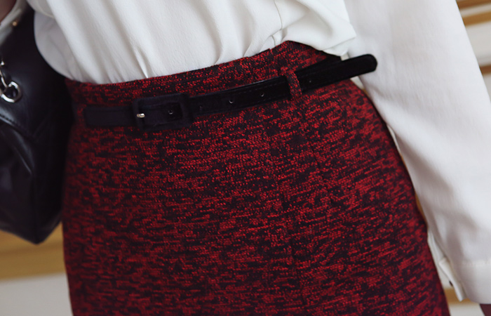 ボカシウールスパンひらきスカート