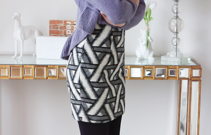 ネットウールハイ5部スカート