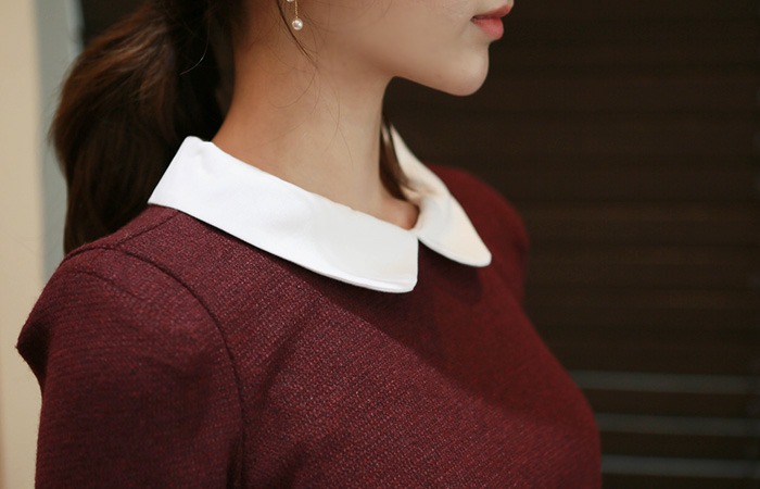 ローレン毛織ワンピース（カラー​​着脱）