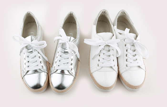 大麻配色スニーカー