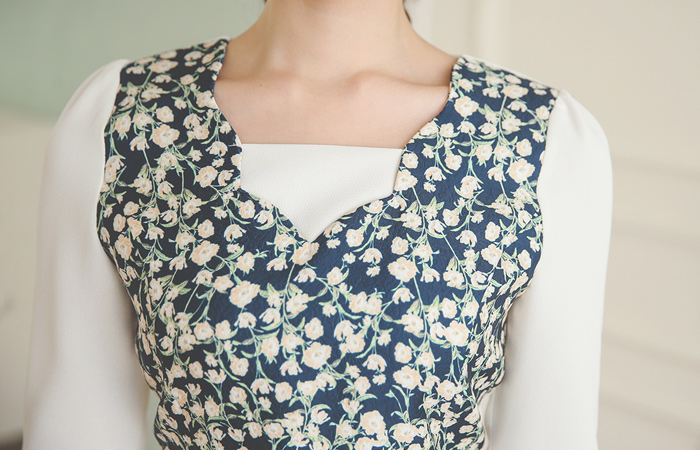 メイフローラルフレアワンピース