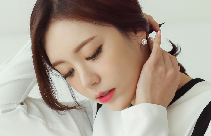 キュービックラウンド真珠イヤリング