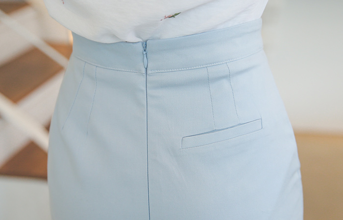 ベーシックリネンコットンスパンスカート