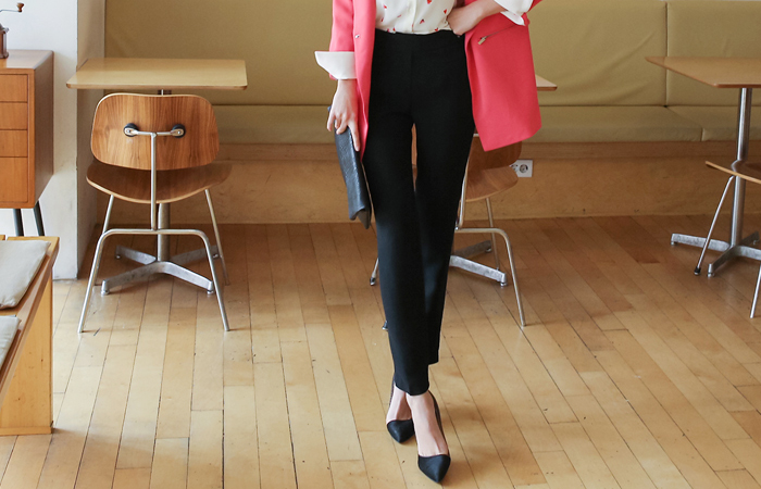 サイドスナップボタンフォーマルウエアパンツ