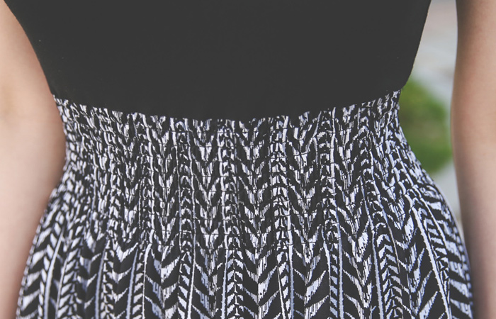 スモークバンディングロングワンピース