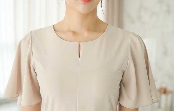 エレガンススリット翼ワンピース