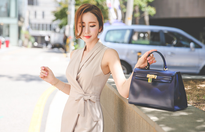 モダン女性ラップワンピース