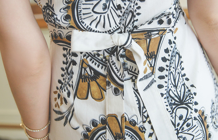 オリエンタルリネンフレアワンピース