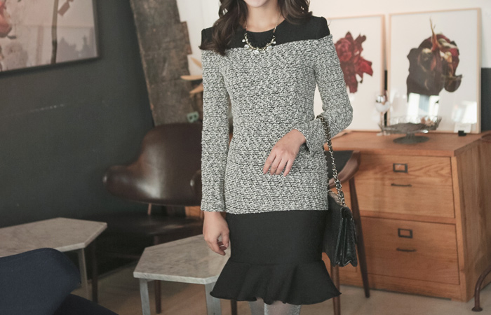 ラエニス配色ワンピース