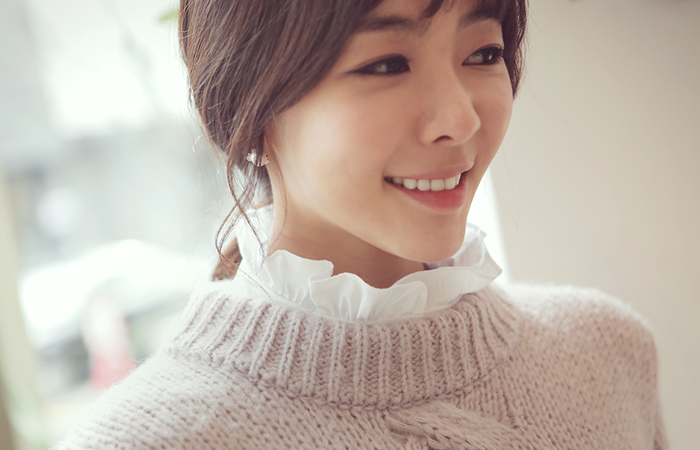 重ね着カラーレイス/フリル/ゴールドカラー5宗宅1