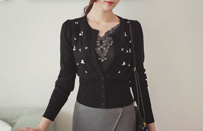 レースキュービックモチーフナシチ