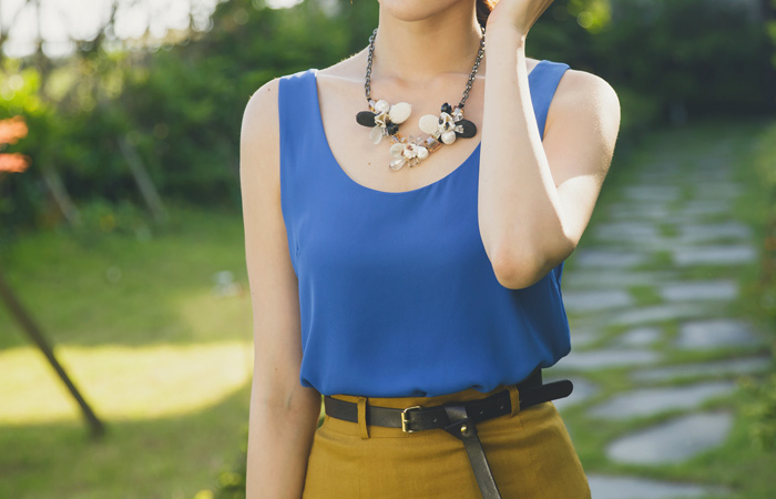 キャンディ袖なしブラウス