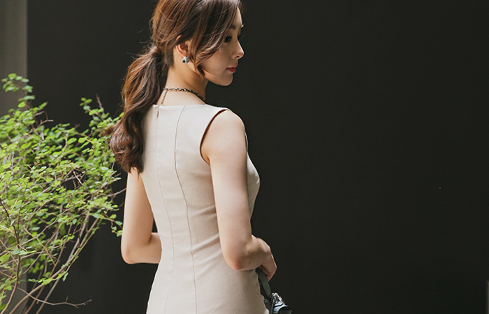 マーメイド袖なしワンピース