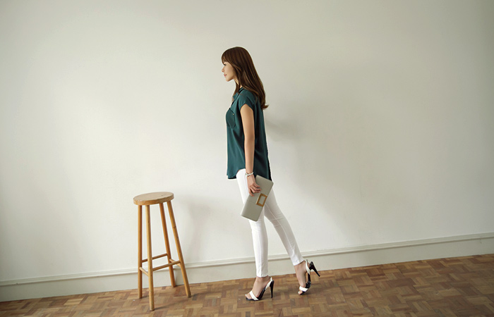 サマーバンディングスキニーパンツ