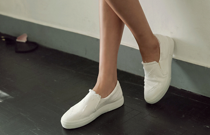 スクラッチデニムスリップオン