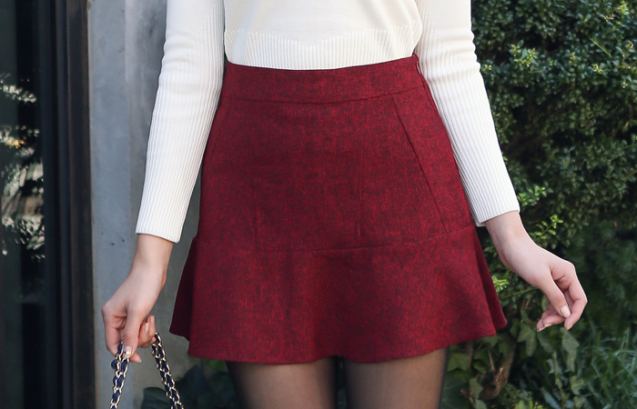 ボカシフリルスカートパンツ