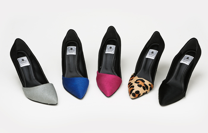 送致配色スリムヒル