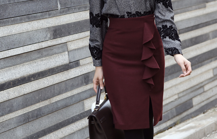 サイドフリルひらきスカート（winter）