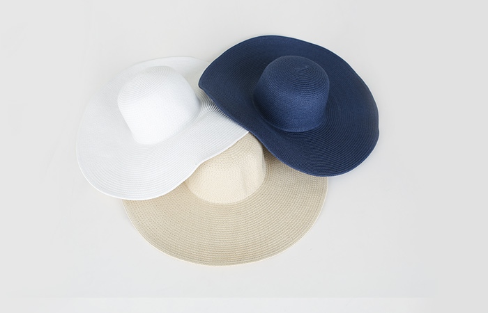 ワイドわら帽子