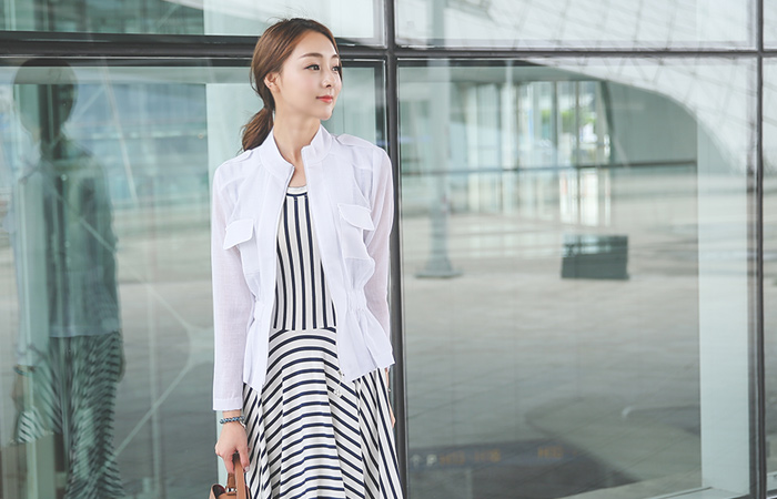 クーリングチャイナジュエリージップアップジャンパー