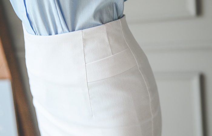 デイリーこートンスパンHラインスカート