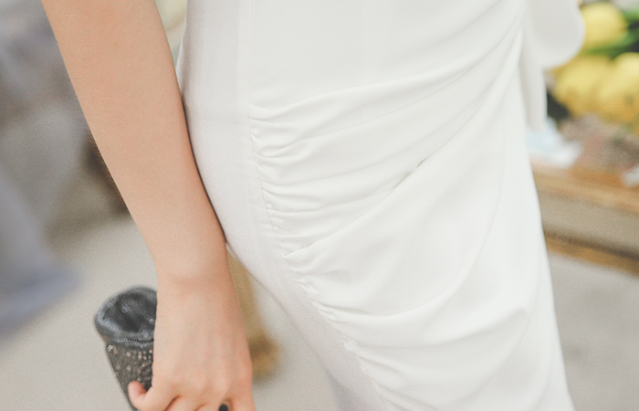 アンバランスラップシャーリングスカート