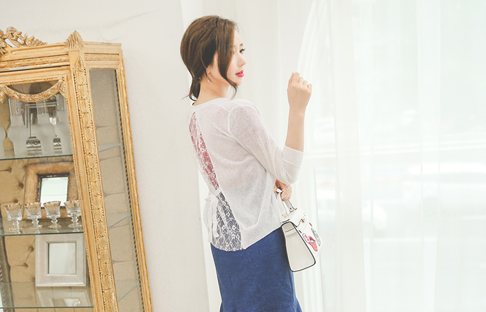 ロマンチックレイスサマーカーディガン