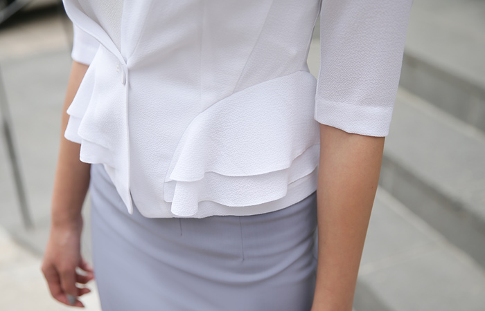 フリルワンボタンショットジャケット（summer）