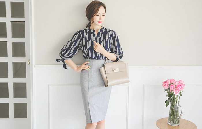 モダンスリットハイウエストスカート