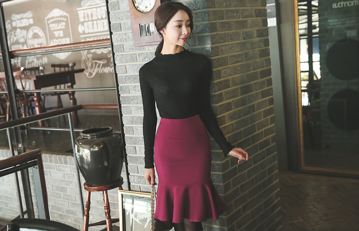 マゼンタマーメイドスカート