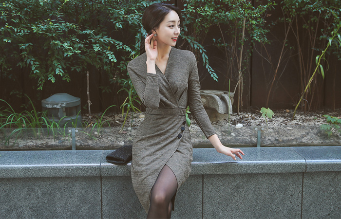 セレナグラムツイードドレス