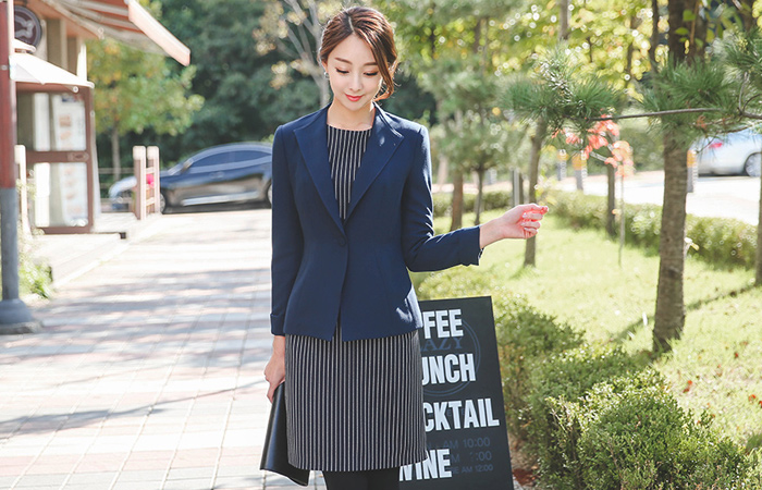 バイアスステッチウィングカラージャケット