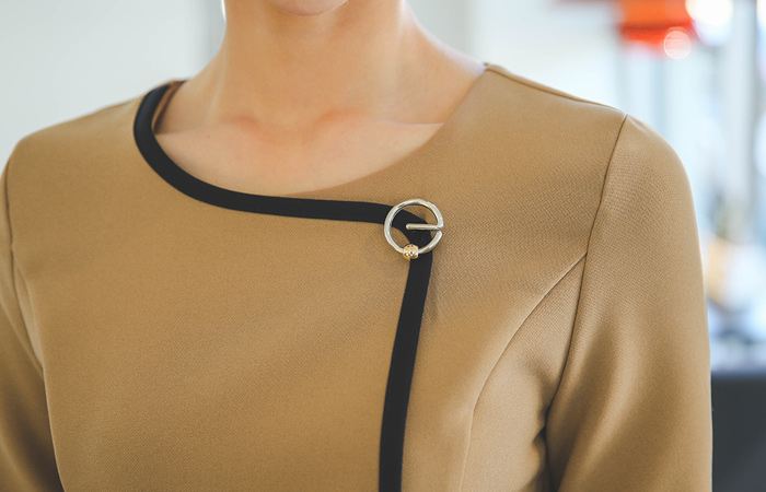 フォーマルサークルリング配色ワンピースⅡ