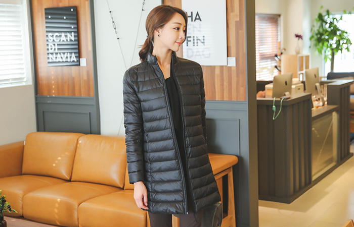 シンプルライトシープスキン軽量ロングパディング