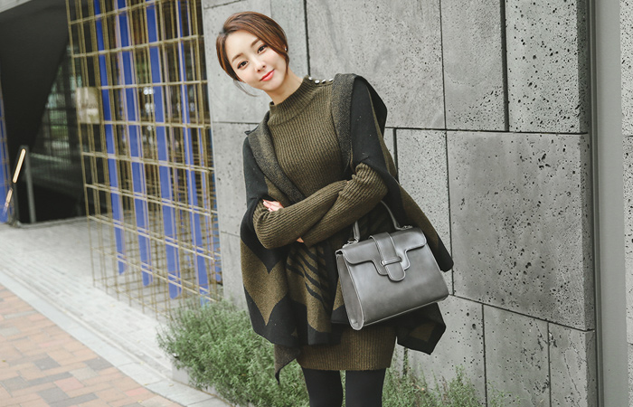 マヤフードニットマントポンチョ