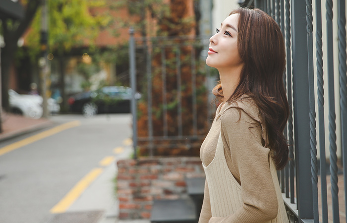 カジュアルニット身体ドレス