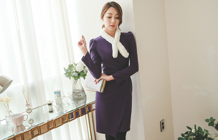 ミシェルオンバルドレープドレス