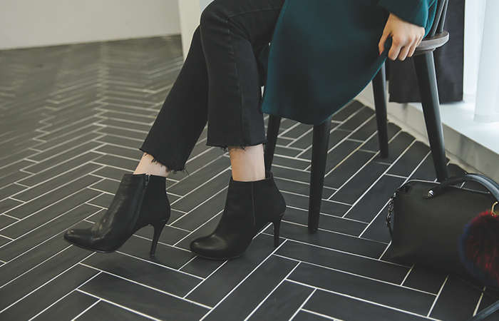 カーフスキンコンビアンクルブーツ（5cm / 9cm）