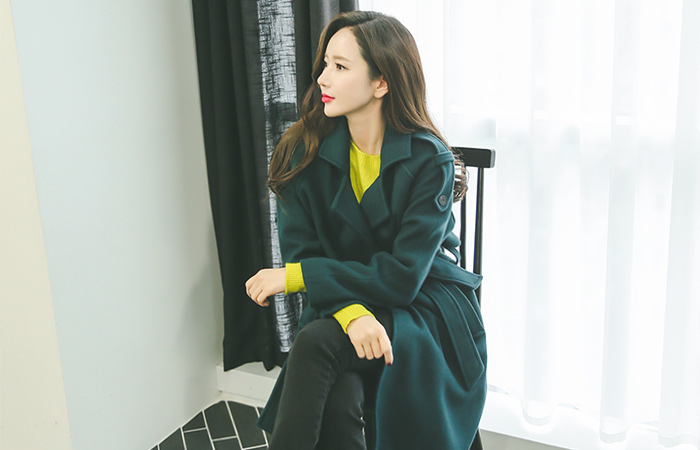 レイオーバーフィットトレンチウールコート