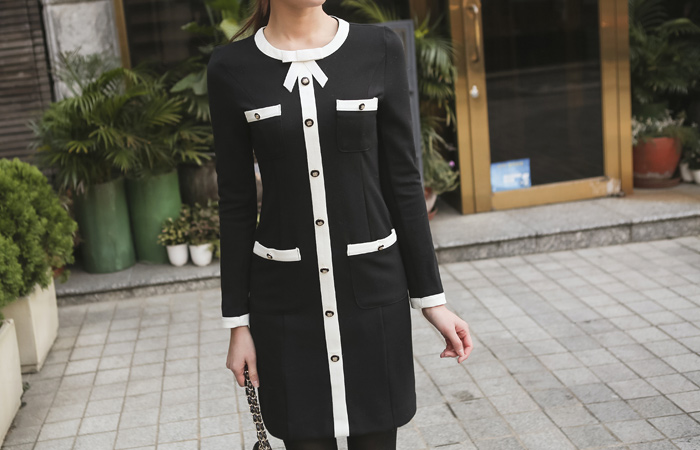 リボンポケットクラシックドレス