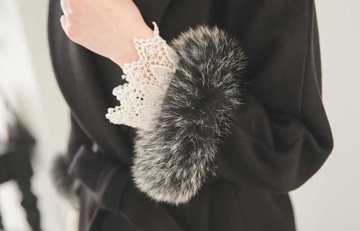 ジュリアラクーンファーショールカラーコート