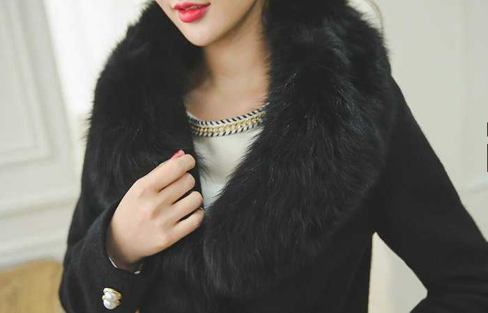 ラグジュアリーリアルフォックス鉗子ピンマフラー