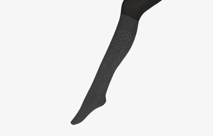 380Dジグザグ配色タイツ