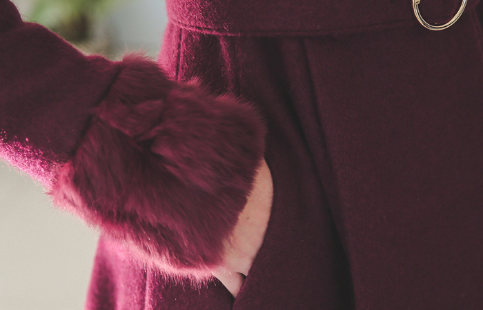 ラグジュアリーアンゴラファートリミングウールコート