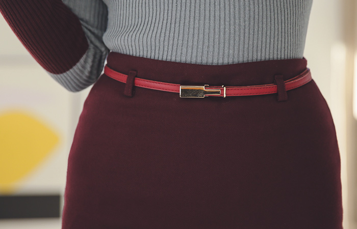 フォーマルピッチ起毛ベルトスカート