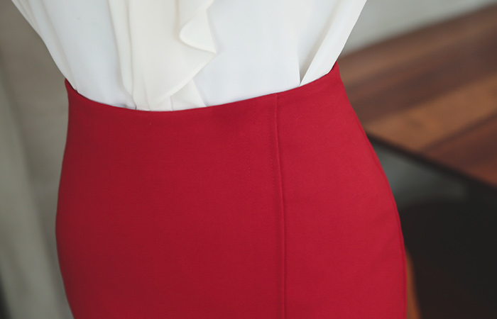 シンプル斜線ひらきスカート（winter）（品切り）